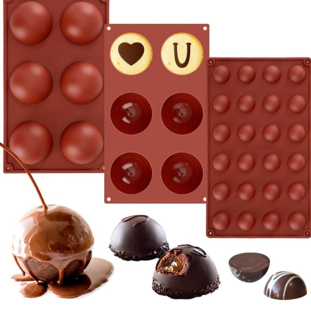 Silicon Molds 3 Pack - Hot Cocoa Bombs, Truffles, Cake Pops Etc, New In Package - Picture 1 of 1